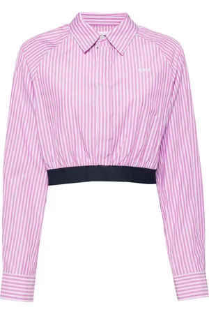 Izzue Chemise crop en popeline à rayures