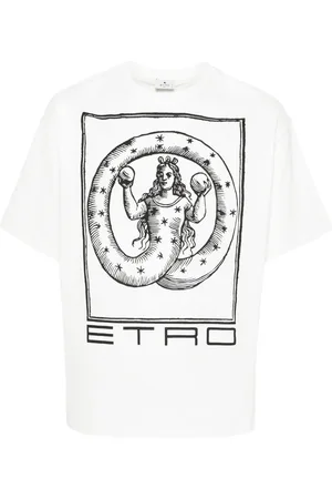 Etro T-shirt en coton à imprimé graphique