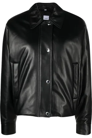 Burberry Veste en cuir à poches multiples