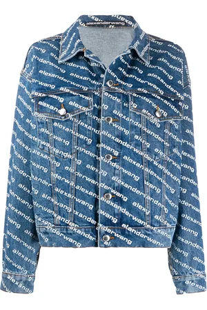 Alexander Wang Veste en jean à logo imprimé