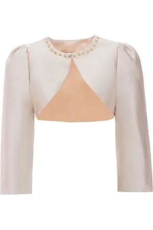 Tulleen Veste crop en satin