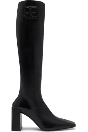 Courrèges Bottines Heritage Naplack 70 mm en cuir