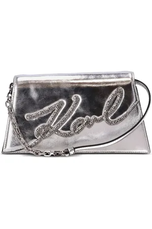 Karl Lagerfeld Sac porté épaule métallisé K/Signature 2.0