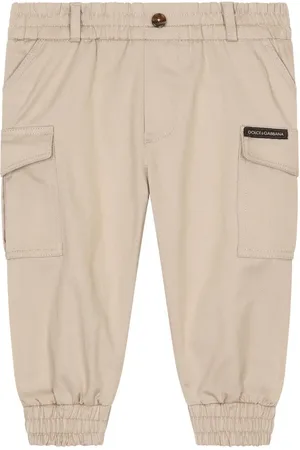 Dolce & Gabbana Pantalon en coton à patch logo