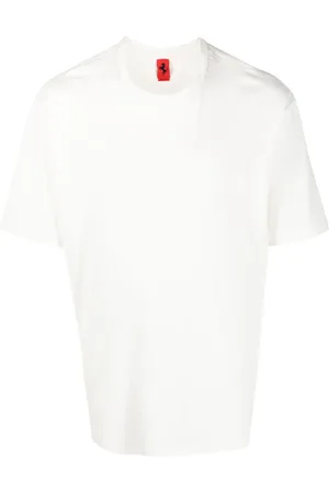 FERRARI T-shirt en coton à logo embossé