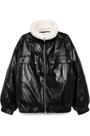 B+AB Veste à col en peau lainée