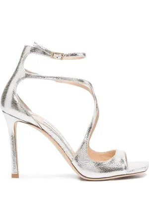 Jimmy Choo Sandales Azia 95 mm en cuir métallisé