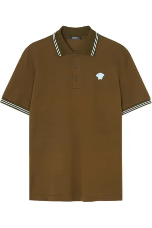 VERSACE Polo en coton à logo Medusa