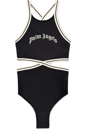 Palm Angels Maillot de bain à logo incurvé