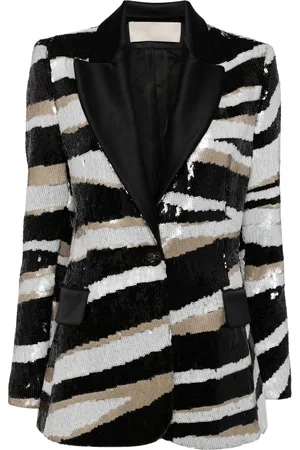 Elie saab Blazer orné de sequins à détails satinés