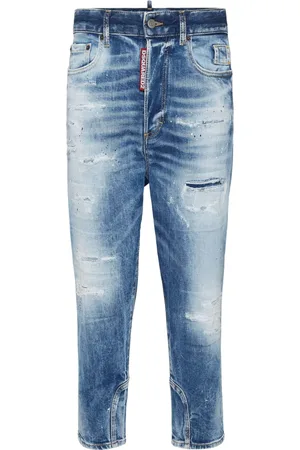 Dsquared2 Jean cigarette à effet usé
