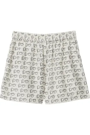 Burberry Short en soie à imprimé graphique