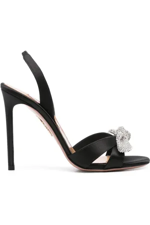 Aquazzura Sandales Very Bow Tie Crystal 105 mm