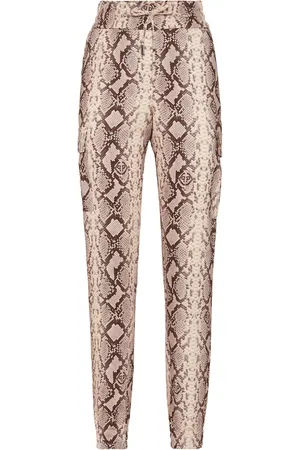 Philipp Plein Pantalon cargo à imprimé peau de serpent