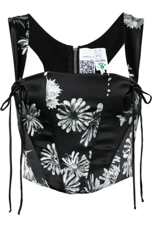 Natasha Zinko Haut-corset à fleurs