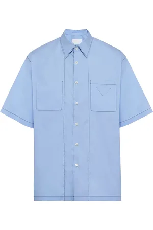 Prada T-shirt en coton à logo triangle
