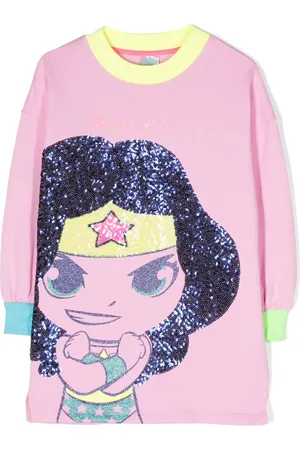 Billieblush Robe ornée de sequins à logo imprimé