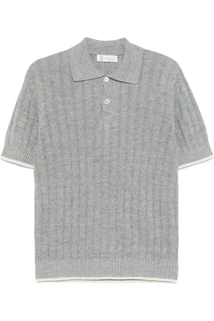 Brunello Cucinelli Polo à bords contrastants