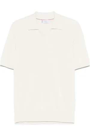 Brunello Cucinelli Polo en maille nervurée