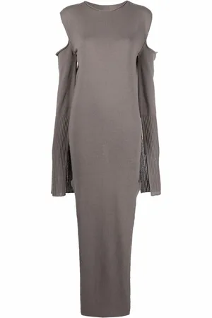 Rick Owens Robe en maille à manches drapées