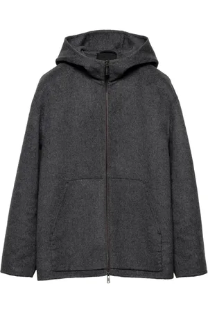 Prada Manteau en laine vierge à fermeture zippée