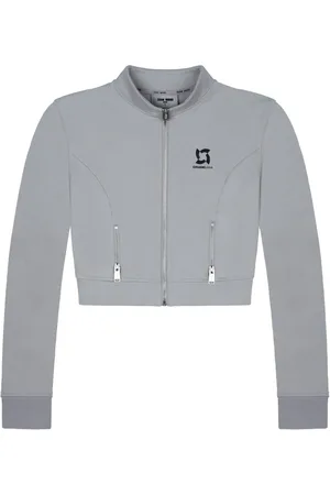 TEAM WANG design Veste de sport zippée à logo imprimé