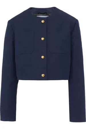 Prada Veste crop à simple boutonnage
