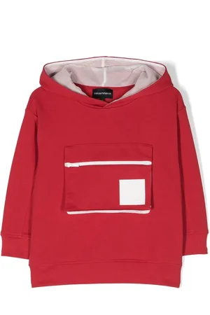 Emporio Armani Hoodie en coton à poche zippée