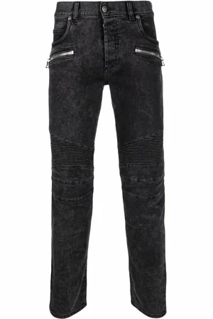 Balmain Jean slim nervuré à taille basse
