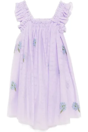 Stella McCartney Robe sans manches à fleurs brodées