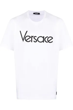 VERSACE T-shirt en coton à logo brodé
