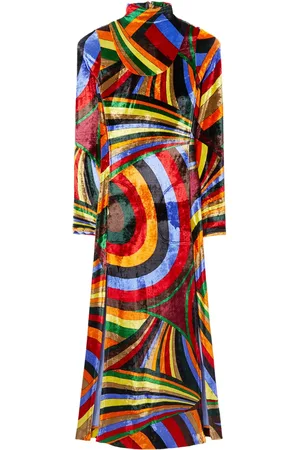 Puccini Robe longue en soie à imprimé