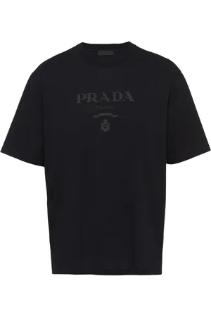 Prada T-shirt en coton à logo en relief