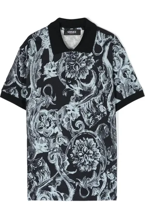 VERSACE Polo à imprimé baroque