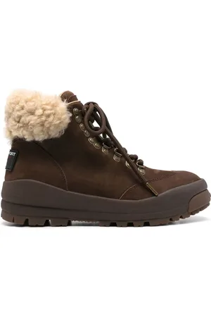 Ralph Lauren Chaussures de randonnée à bords en peau lainée