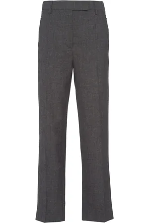 Prada Pantalon en laine à poches zippées