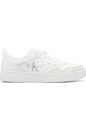 Calvin Klein Baskets en cuir à logo en relief