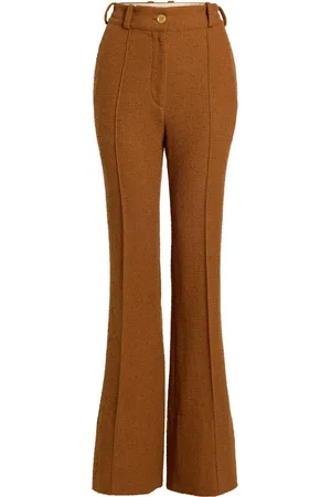 Patou Pantalon en tweed à coupe évasée