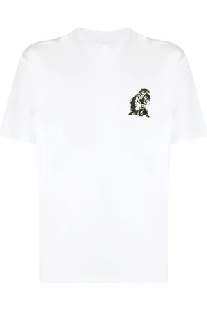 Emporio Armani T-shirt à motif French Bulldog brodé