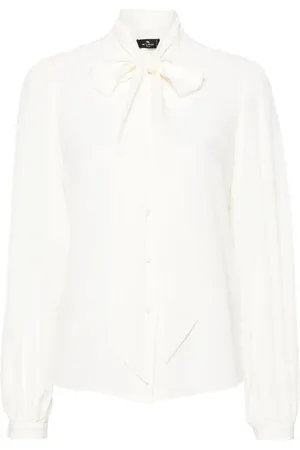 Etro Chemise en soie à col lavallière