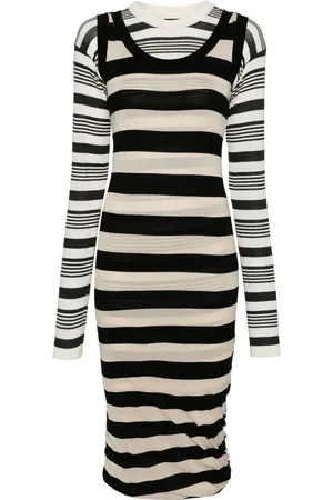 Marni Robe mi-longue à rayures
