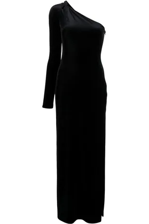 GALVAN Robe longue à design à une épaule