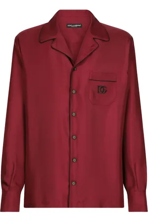 Dolce & Gabbana Chemise en soie DG Essentials à patch logo