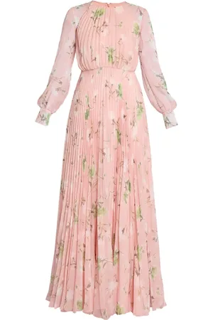 Erdem Robe longue plissée à fleurs