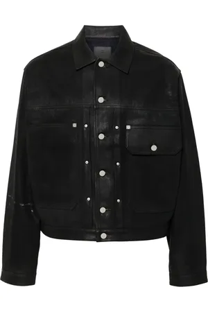 Givenchy Veste en jean à fini enduit
