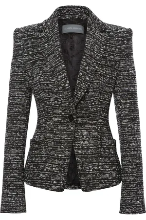 Alberta Ferretti Blazer en tweed à simple boutonnage