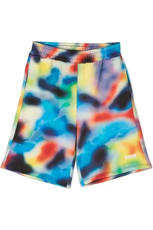Msgm Short volanté à logo brodé