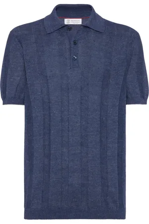 Brunello Cucinelli Polo en maille nervurée