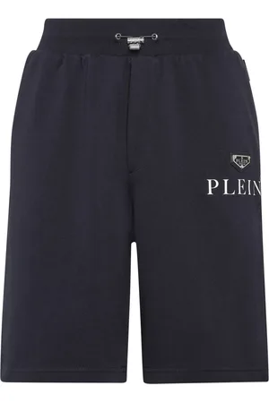 Philipp Plein Short en coton mélangé à plaque logo