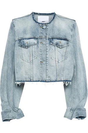 JNBY Veste crop en jean à design sans col